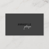 ミニマルモダンプロフェッショナルシンプル白黒 名刺 (正面)