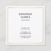 ミニマルモダンプロフェッショナルデザインスタイリッシュルクセ スクエア名刺 (正面)