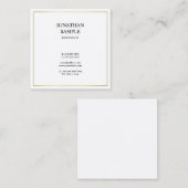 ミニマルモダンプロフェッショナルデザインスタイリッシュルクセ スクエア名刺 (正面/裏面)