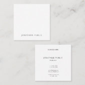 ミニマルモダンプロフェッショナルトレンディーテンプレートトップ スクエア名刺 (正面/裏面)