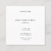 ミニマルモダンプロフェッショナルトレンディーテンプレートトップ スクエア名刺 (裏面)