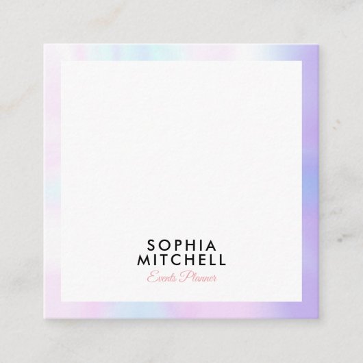 ミニマルモダンプロフェッショナルパー縁どル スクエア名刺 (正面)