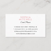 ミニマルモダンプロフェッショナルパー縁どル 名刺 (裏面)