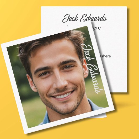 ミニマルモダンプロフェッショナルフォトソーシャルメディア スクエア名刺