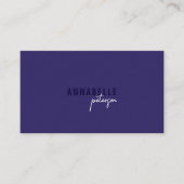 ミニマルモダンプロフェッショナルブルーシンプルホワイト 名刺 (正面)