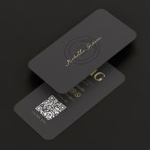 ミニマルモダンプロフェッショナルマーケティングロゴ濃色 名刺