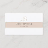 ミニマルモダンプロフェッショナルモノグエレガントラム 名刺 (正面)