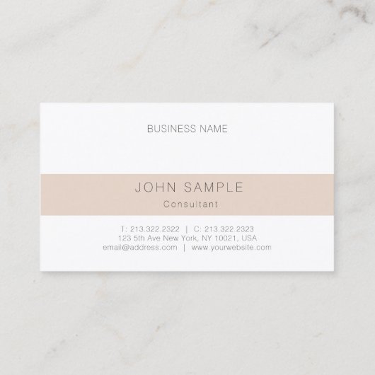 ミニマルモダンプロフェッショナルモノグエレガントラム 名刺 (裏面)