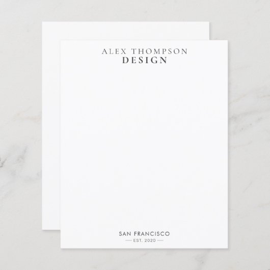 ミニマルモダンプロフェッショナル事業文房具 (正面/裏面)