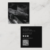 ミニマルモダンプロフェッショナル写真家 スクエア名刺 (正面/裏面)