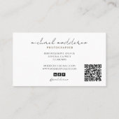 ミニマルモダンプロフェッショナル写真家 名刺 (裏面)