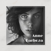 ミニマルモダンプロフェッショナル写真QRコード スクエア名刺 (正面)