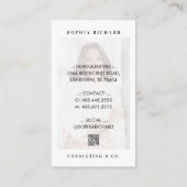 ミニマルモダンプロフェッショナル写真QRコード 名刺 (裏面)