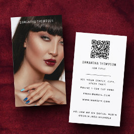 ミニマルモダンプロフェッショナル写真QRコード 名刺