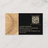 ミニマルモダンプロフェッショナル大工Qrコード 名刺 (裏面)