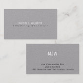 ミニマルモダンプロフェッショナル平滑ニュートラルグレー 名刺 (正面/裏面)