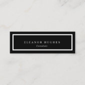 ミニマルモダンプロフェッショナル白黒 スキニー名刺 (正面)