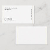 ミニマルモダンプロフェッショナル金ゴールドの色の線 名刺 (正面/裏面)