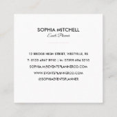 ミニマルモダンプロフェッショナル スクエア名刺 (裏面)