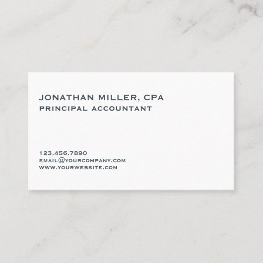 ミニマルモダンプロフェッショナル 名刺 (正面)