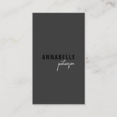 ミニマルモダンプロフェッショナルQRコードブラック 名刺 (正面)