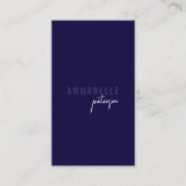 ミニマルモダンプロフェッショナルQRコードブルー 名刺 (正面)