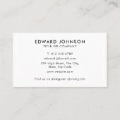 ミニマルモダンプロフェッショナルQRコード 名刺 (裏面)