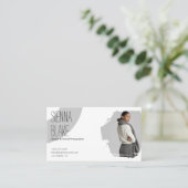 ミニマルモダンポートレート写真家の写真 名刺 (スタンド正面)