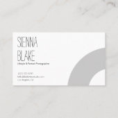 ミニマルモダンポートレート写真家の写真 名刺 (裏面)