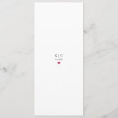 ミニマルモダンマゼンタピ結婚ンク メニュー (裏面)