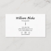 ミニマルモダンマーケティングID 名刺 (裏面)