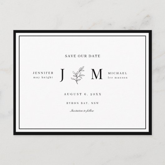 ミニマルモダンムな葉は日を守る ポストカード (正面)