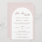 ミニマルモダンムのアーチ誓の更新招待状 招待状 (正面/裏面)