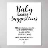 ミニマルモダンムのベビーネーム提案ゲームのサイン ポスター (正面)