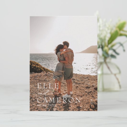 ミニマルモダンム全写結婚書記 セーブザデート (スタンド正面)