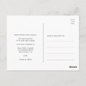 ミニマルモダンム写真の動きの発表 ポストカード (裏面)