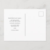 ミニマルモダンム写真の動きの発表 ポストカード (裏面)