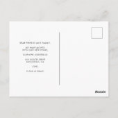 ミニマルモダンム写真の動きの発表 ポストカード (裏面)