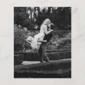 ミニマルモダンム写真予算結婚式招待状 (裏面)