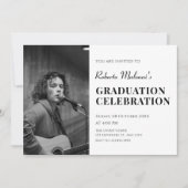 ミニマルモダンム写真卒業 招待状 (正面)