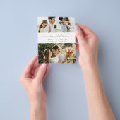 ミニマルモダンム写真日付の保存招待状 チラシ (手)