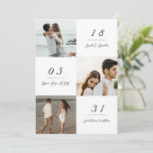 ミニマルモダンム写真結婚式招待状 招待状 (スタンド正面)