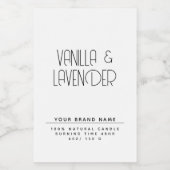 ミニマルモダンム化粧品キャンドル包装 フードラベル (シングルラベル)