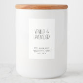 ミニマルモダンム化粧品キャンドル包装 フードラベル (正面)