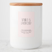 ミニマルモダンム化粧品キャンドル包装 フードラベル (正面)