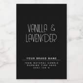 ミニマルモダンム化粧品キャンドル包装 フードラベル (シングルラベル)