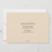 ミニマルモダンム卒業発表 招待状 (裏面)