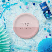 ミニマルモダンム手書きスクリプトタイポグラフィ ペーパープレート (パーティー)