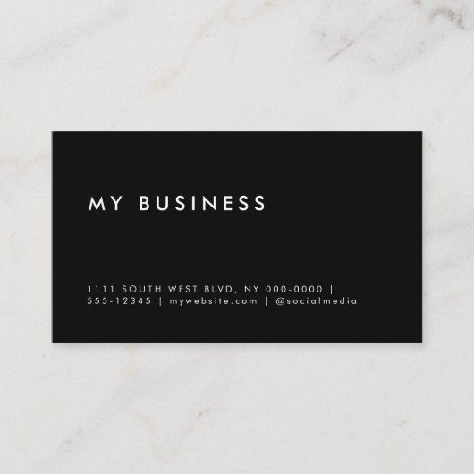 ミニマルモダンム日付リマインダービジネス 予約カード (正面)