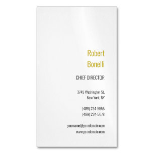 ミニマルモダンム標準金ゴールド色名 マグネット名刺